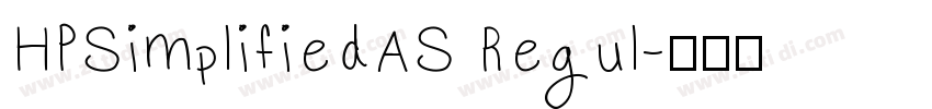 HPSimplifiedAS Regul字体转换